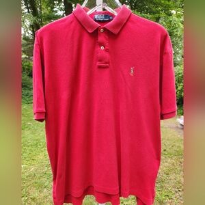 Polo Ralph Lauren Pima Soft-touch Men's Red Short Sleeve Polo Shirt - size XL